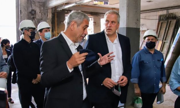 Ferraresi y Perczyk recorrieron las obras en Avellaneda