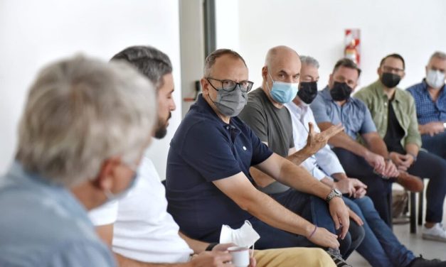 Diego Valenzuela, intendente de Tres de Febrero, y Rodríguez Larreta se reunieron con pastores evangélicos