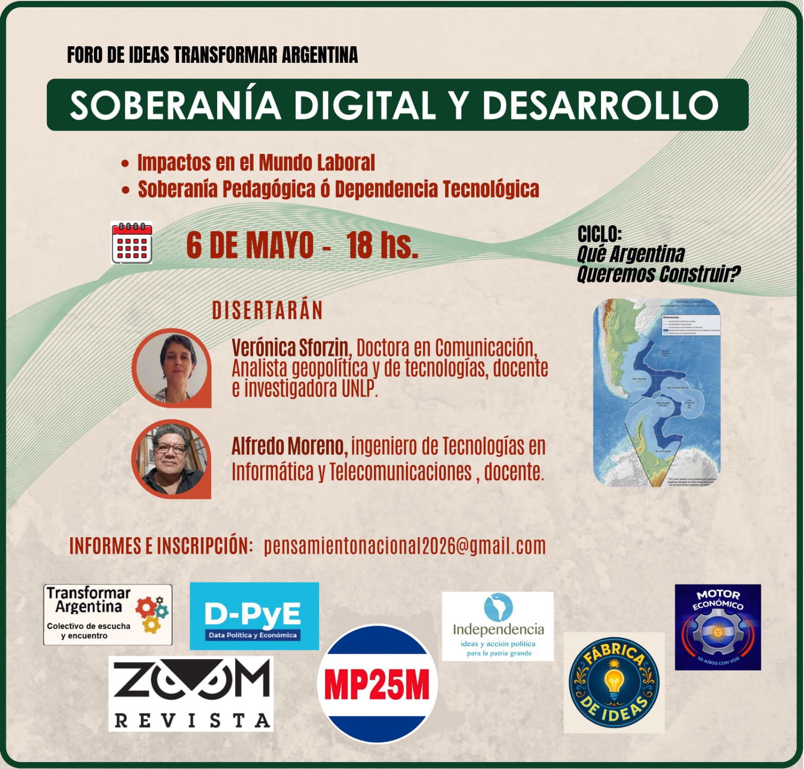 Flyer Soberanía Digital y Desarrollo